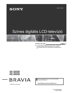 Használati útmutató Sony Bravia KDL-52X2000 LCD-televízió