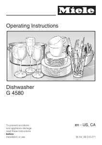 Manual Miele G 4580 Dishwasher