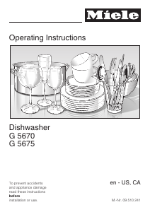 Manual Miele G 5670 Dishwasher