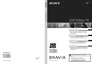 Mode d’emploi Sony Bravia KLV-40U2530 Téléviseur LCD