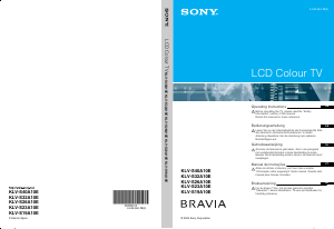 Bruksanvisning Sony Bravia KLV-S19A10E LCD-TV