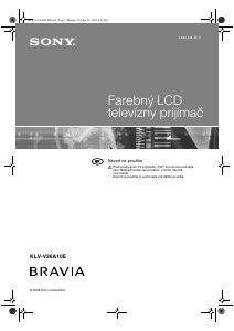 Návod Sony Bravia KLV-V26A10E LCD televízor