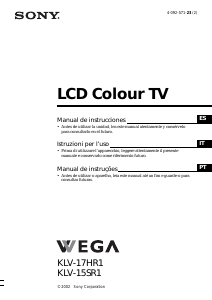 Manuale Sony Wega KLV-15SR1 LCD televisore