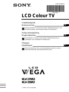 Käyttöohje Sony Wega KLV-15SR2 Nestekidetelevisio