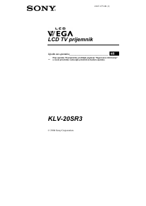 Priručnik Sony Wega KLV-20SR3 LCD televizor