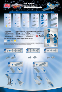 Handleiding Mega Bloks set 5750 Power Rangers Blue ranger monitor station