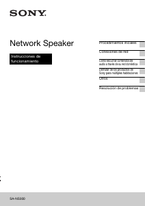 Manual de uso Sony SA-NS300 Altavoz