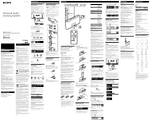 Mode d’emploi Sony RDP-XF100IP Station d’accueil
