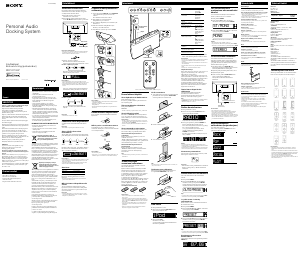 Käyttöohje Sony RDP-XF100IP Kaiutintelakka
