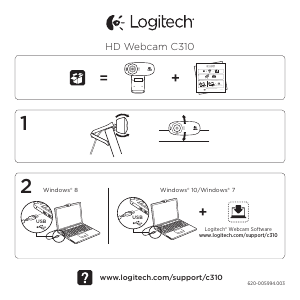 説明書 Logitech C310 ウェブカメラ