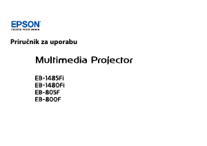 Priručnik Epson EB-800F Projektor