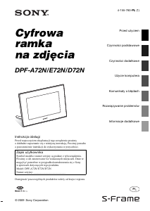 Instrukcja Sony DPF-E72N Ramka cyfrowa