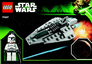 Bruksanvisning Lego set 75007 Star Wars Republic assault ship och Coruscant