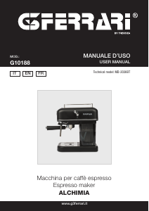 Manuale G3 Ferrari G10188 Alchimia Macchina per espresso