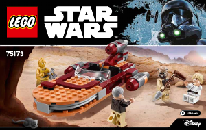 Käyttöohje Lego set 75173 Star Wars Luken maakiituri
