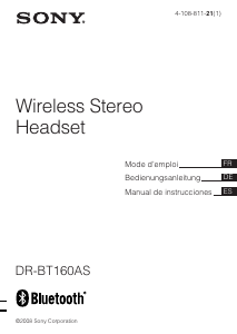 Mode d’emploi Sony DR-BT160AS Headset