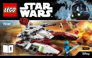 Manual Lego set 75182 Star Wars Republic fighter tank
