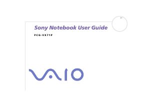 Manual Sony PCG-VX71P Laptop
