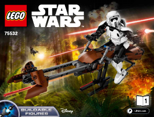 Manual Lego set 75532 Star Wars Scout Trooper and Speeder Bike