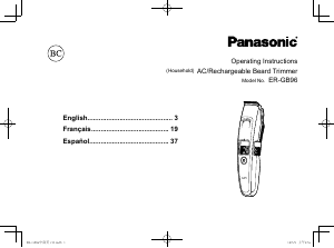 Manual Panasonic ER-GB96K Beard Trimmer