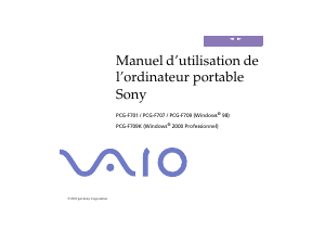 Mode d’emploi Sony Vaio PCG-F709 Ordinateur portable