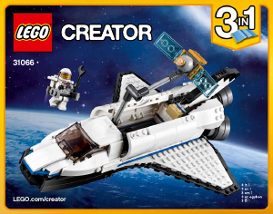 Bruksanvisning Lego set 31066 Creator Rymdfärjan Explorer