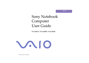 Handleiding Sony Vaio PCG-F807K Laptop