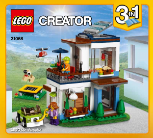 Manual Lego set 31068 Creator Modular modern home