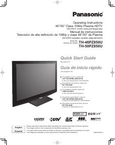 Manual Panasonic TH-46PZ850 Viera Plasma Television