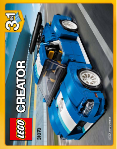 Manuale Lego set 31070 Creator Auto da corsa
