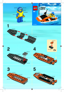 Manual Lego set 4898 City Coast guard boat