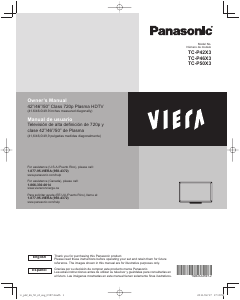 Manual de uso Panasonic TC-P50X3 Viera Televisor de plasma