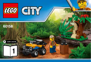 Manual Lego set 60158 City Helicóptero de carga da selva