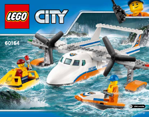 Manual Lego set 60164 City Sea rescue plane