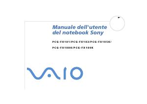 Manuale Sony Vaio PCG-FX101 Notebook