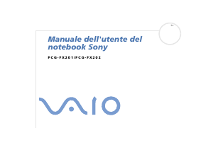 Manuale Sony Vaio PCG-FX201 Notebook