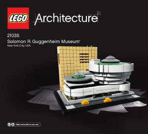 Manual Lego set 21035 Architecture Solomon R. Guggenheim Museum