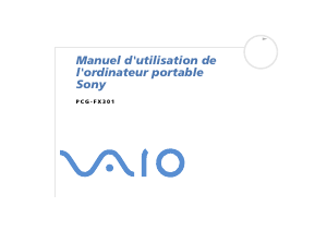Mode d’emploi Sony Vaio PCG-FX301 Ordinateur portable