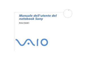 Manuale Sony Vaio PCG-FX301 Notebook