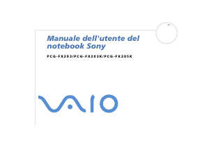 Manuale Sony Vaio PCG-FX302K Notebook