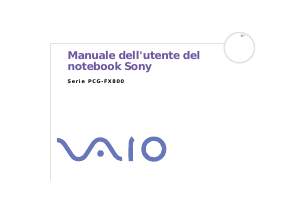 Manuale Sony Vaio PCG-FX801 Notebook