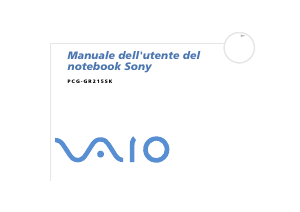 Manuale Sony Vaio PCG-GR215MP Notebook