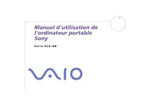 Mode d’emploi Sony Vaio PCG-GR414SK Ordinateur portable