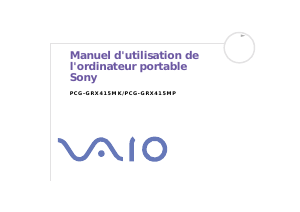 Mode d’emploi Sony Vaio PCG-GRX415MK Ordinateur portable