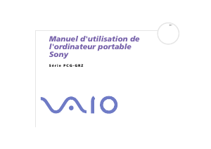 Mode d’emploi Sony Vaio PCG-GRZ615M Ordinateur portable