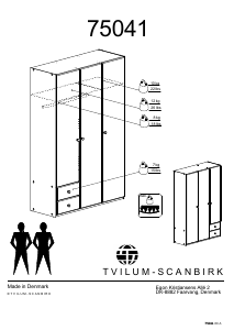 Brugsanvisning JYSK Dallerup (132x200x50) Garderobeskab