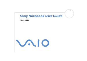 Manual Sony Vaio PCG-QR20 Laptop