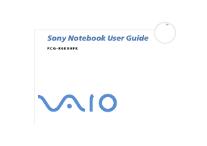 Manual Sony Vaio PCG-R600HFK Laptop