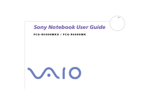 Manual Sony Vaio PCG-R600HMK Laptop