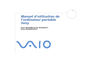 Mode d’emploi Sony Vaio PCG-R600MF Ordinateur portable